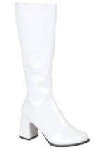 Sexy White Knee High Boots